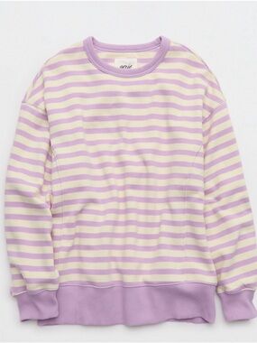 aerie GO TO sweatshirt LIVELY LILAC Bin#20